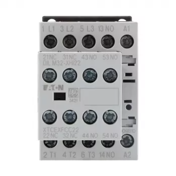Eaton DILM9-32 kontaktor, 3-polni, 9 A, 230 V AC zavojnica, 1 NO pomoćni kontakt, IP20 276795