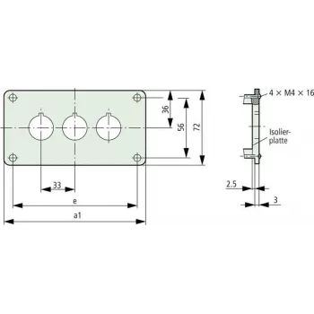 Eaton M22-E4 montažna ploča za 4 upravljačka uređaja, antracit 216545