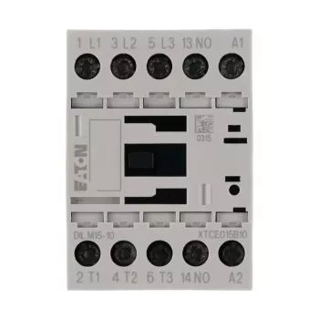 Eaton DILM15-10 kontaktor, 3-polni, 230 V AC 50 Hz / 240 V AC 60 Hz zavojnica, 1 NO pomoćni kontakt, 15 A 290058