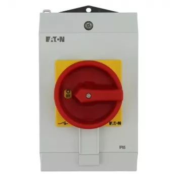 Eaton P1-40/I2H/SVB prekidač UKLJUČENO-ISKLJUČENO s prekidačem za nužno isključivanje, zaključiv, 40 A, 690 V, 1 x 90°, sivo/crno/crveno/žuto 199922