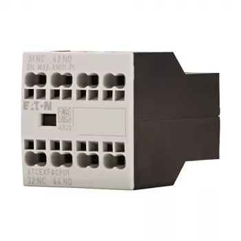 Eaton DILM32-XHI11-PI Auxiliary Contact Block, 1 NO + 1 NC, 4 A, Front Mount, for DILM7-DILM32 Contactors 199309