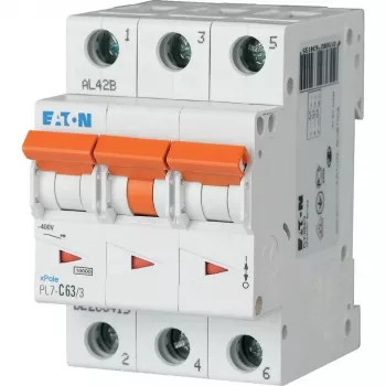 Eaton PXL-C63/3 prekidač za zaštitu strujnog kruga 3-polni C 63A 6kA 236432