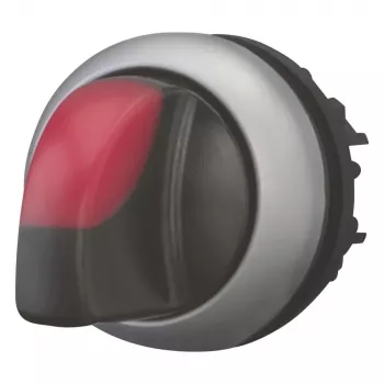 Eaton M22-WLK3-R osvijetljeni pogon rotacijskog prekidača, 3 položaja, crvena okretna tipka, 22,5 mm