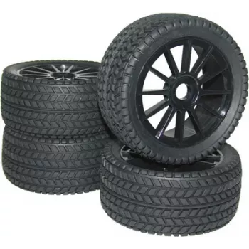 Reely 1:8 Buggy kompletni kotači Street 10 krakova crni 4 kom. (RA093SBA1)