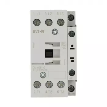 Eaton DILM25-10 24V 50Hz 3-Pole Power Contactor, 25 A AC-3, 11 kW, 1 NO Auxiliary, Screw Terminals, DIN Rail Mount, IP00 277119