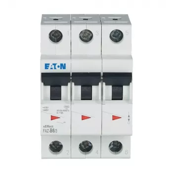 Eaton FAZ-B6/3 zaštitni prekidač strujnog kruga tip B 6 A 3-polni 10 kA 278841