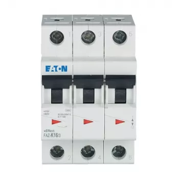 Eaton FAZ-K16/3 16 A 3-polni zaštitni prekidač strujnog kruga s K-karakteristikom 278911