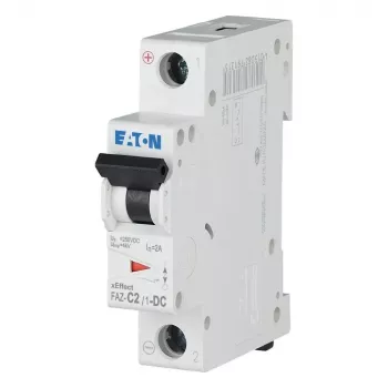 Eaton FAZ-C2/1-DC zaštitni prekidač strujnog kruga, 1-polni, 2 A, C-karakteristika, 220 V DC, 10 kA 279122