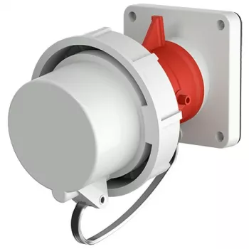 MENNEKES Panel Mounted Plug 32A 5p 6h 400V IP67 Red 1254