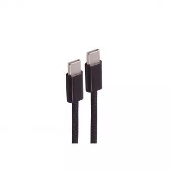 SHIVERPEAKS USB-C na USB-C kabel za punjenje, USB 2.0, 60W, 0,5m, pleteni tekstil, crni (BS14-21015)