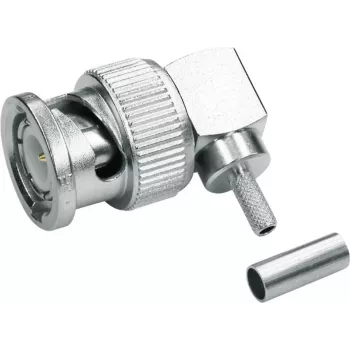 Telegärtner J01000A0010 BNC kutni kabel utikač, crimp/lemljenje, G07, 50 Ohm, za RG 316/U
