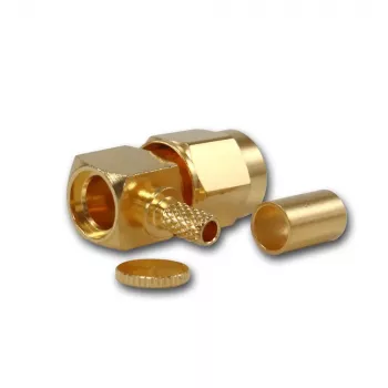 Telegärtner SMA kutni utikač crimp za RG-316, zlatni, paket od 5 (J01150A0071)