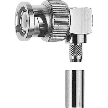 Telegärtner J01000A0033 BNC kutni kabel utikač, crimp/lemljenje, G08, 50 Ohm, za RD-316