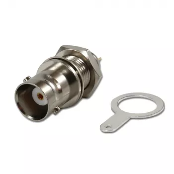Telegärtner BNC ugradbena utičnica, izolirana 50 Ohm, bijele izolacijske podloške, Z03 (J01001B1222)