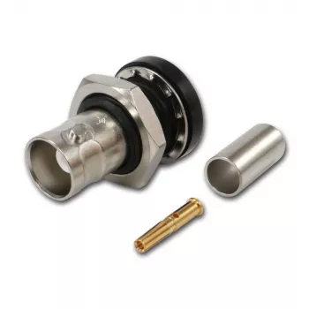 Telegärtner BNC kabel utičnica crimp G01 50 Ohm, crimp/crimp, izolirana prirubnica, A1305, Z04, G01 (RG-58 C/U) - 5 komada