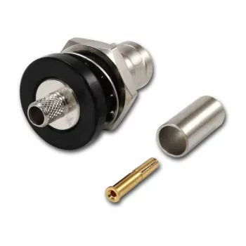 Telegärtner BNC kabel utičnica crimp G01 50 Ohm, crimp/crimp, izolirana prirubnica, A1305, Z04, G01 (RG-58 C/U) - 5 komada