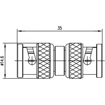 Telegärtner BNC Adapter, BNC Plug to BNC Plug, 50 Ohm, J01004A0806
