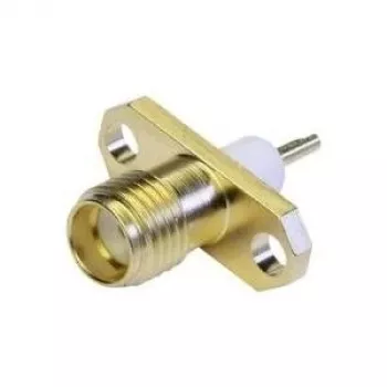 Telegärtner SMA ugradbena utičnica s prirubnicom Z28, zlatna (standard) - 5 komada (J01151A0631)