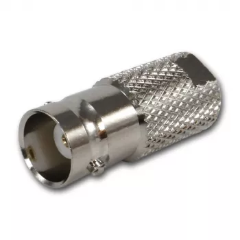 TELEGÄRTNER J01008F0068 BNC Female to FME Male Coaxial Adapter, 50 Ohm, Straight, Nickel-Plated Brass