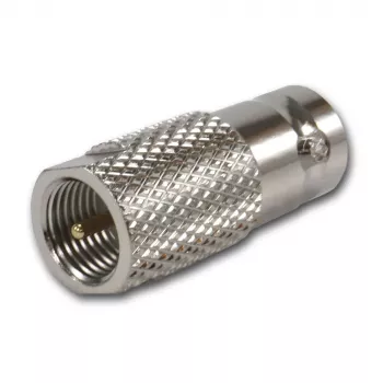 TELEGÄRTNER J01008F0068 BNC Female to FME Male Coaxial Adapter, 50 Ohm, Straight, Nickel-Plated Brass