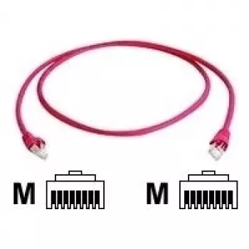 Telegärtner CAT 6A S/FTP Crossover Patch Cable RJ45 5m Red LSZH L00003A0078