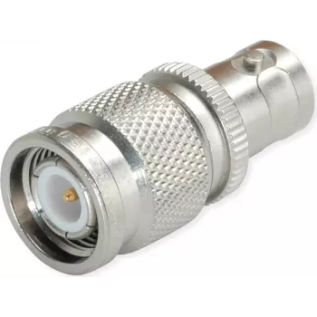 Telegärtner BNC Female to TNC Male Adapter, 50 Ohm, Nickel-Plated Brass, DC-4 GHz, Straight