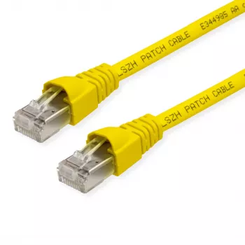 TELEGÄRTNER TEGA Cat.6A S/FTP patch kabel, RJ45, LSZH, žuti, 2,5 m L00002A0213
