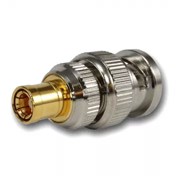 TELEGÄRTNER Coaxial Adapter BNC Male to SMB Female, 50 Ohm, Straight, Nickel-Plated Brass J01008F0030
