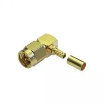 TELEGÄRTNER SMA Right-Angle Crimp Plug for RG-58 C/U, Gold, 5-Pack J01150A0091