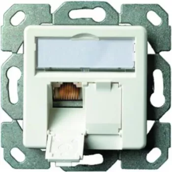 TELEGÄRTNER J00020A0523 AMJ-S Cat.6A oklopljena podžbukna RJ45 utičnica, 2-portna, čisto bijela