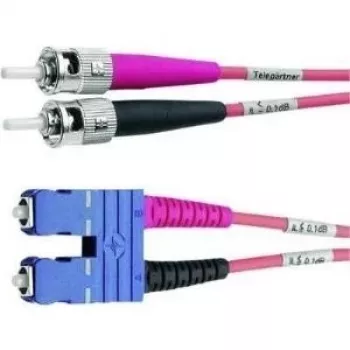 Telegärtner ST na SC duplex multimode OM4 optički patch kabel, 50/125µm, 3m, aqua L00892A0072