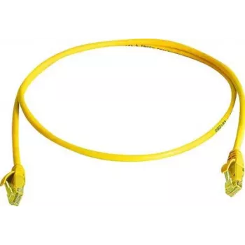 Telegärtner 100008205 RJ45 patch kabel, CAT 5e, 1,0 m, nezapaljiv, sa zaštitnom čahurom, žuti