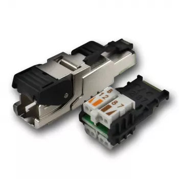 TELEGÄRTNER DataVoice Office Cat.6A oklopljeni RJ45 konektor za terensku montažu, 5-9 mm J00026A2003