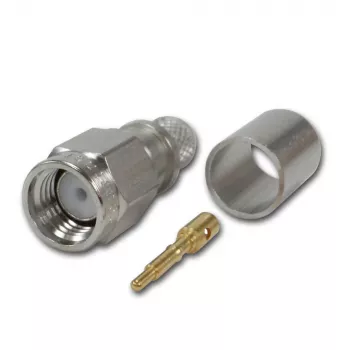Telegärtner SMA ravni utikač crimp G30 (1,5/3,8), H 155, Low Loss 1,4/3,8 crimp/crimp koaksijalni konektor J01150A0618