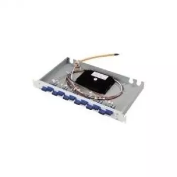 TELEGÄRTNER 19 inch 1U optički patch panel eco, 12x ST duplex spojnice, 12x ST pigtail, OM2 50/125 multimode, predmontiran, montaža u stalak, crni H02030B9000