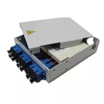 Telegärtner STX DIN-šinski optički razdjelnik, 6x SC duplex singlemode, 12-vlaknasta spojna kaseta, pigtail, spremno za spajanje H82050E0002