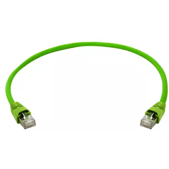 Telegärtner 100008111 RJ45 patch kabel, CAT 6a SF/UTP, 0,5 m, zeleni, sa zaštitom od savijanja
