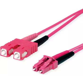 Telegärtner L00890A0111 OM4 dupleks optički patch kabel, SC na LC, LSZH, ljubičasti, 1 m