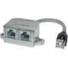 S CONN MAXIMUM CONNECTIVITY RJ45 adapter razdjelnik za telefon/ethernet, Cat. 5e, oklopljeni, 0,1 m, crni 75002-2