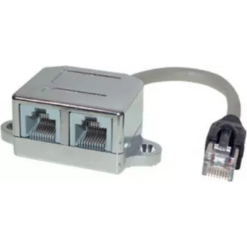 S CONN MAXIMUM CONNECTIVITY RJ45 adapter razdjelnik za telefon/ethernet, Cat. 5e, oklopljeni, 0,1 m, crni 75002-2