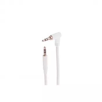 SHIVERPEAKS 3,5 mm TRS audio kabel, kutni na ravni, bijeli, 0,9 m BS14-07226