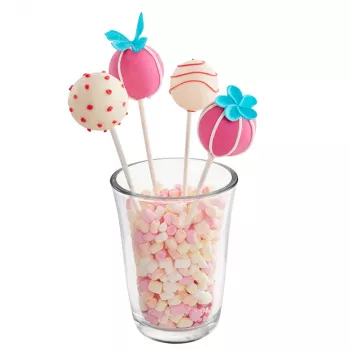LURCH kalup za cake pop, silikon, 20 udubljenja, crvena, 23,0 x 18,5 cm 83027