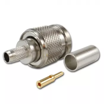 TELEGÄRTNER TNC ravni utikač za RG-58 koaksijalni kabel, crimp/lemljenje, 50 Ohm, DC-11 GHz