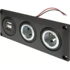 ProCar 67326500 ugradbena utičnica 12V/24V s USB priključkom za punjenje, DIN/ISO 4165, 16A/8A, 5V/2.1A, crna