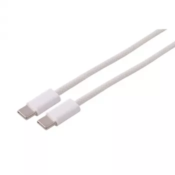 S CONN MAXIMUM CONNECTIVITY USB-C kabel za punjenje, 2.0, 60W, bijeli, tekstil, 2m (14-21036)