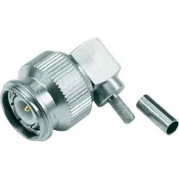 Telegärtner TNC kutni crimp utikač 50 Ohm za RG-316/U, lemljenje/crimp priključak, poniklana mjed J01010B0012