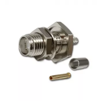 Telegärtner SMA utičnica za ugradnju, krimp konektor za RG-316/U, niklana, 5 komada (J01151A0009)