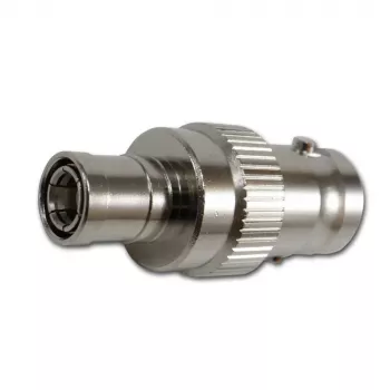 TELEGÄRTNER koaksijalni adapter BNC utičnica na SMB utičnica, 50 Ohm, ravni, poniklani mesing, pozlaćeni kontakti J01008F0013