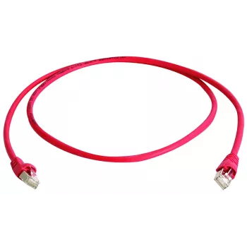 TELEGÄRTNER patch kabel F/UTP Cat.5e 2,5m MP8 FS100 LSZH crveni L00002D0086