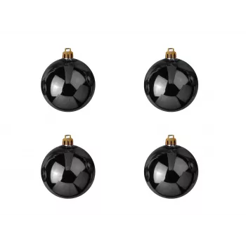 EUROPALMS set dekorativnih kugli 10 cm, crne, 4 komada 83501263